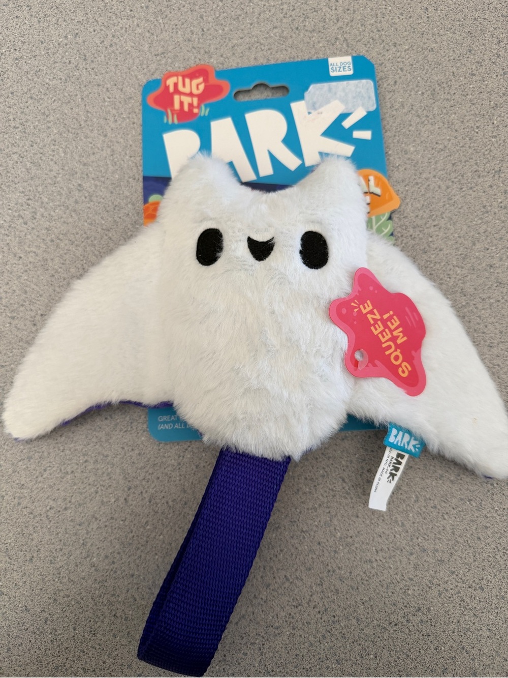 New Bark Coral Reef Manny Ray Manta Dog Toy Fetch It All Size Dogs Crinkle Strap